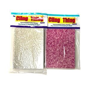 Large Cling Mount Stamps Texture Cracks 5.5x4.25" NEW Scrapbooking Stamping